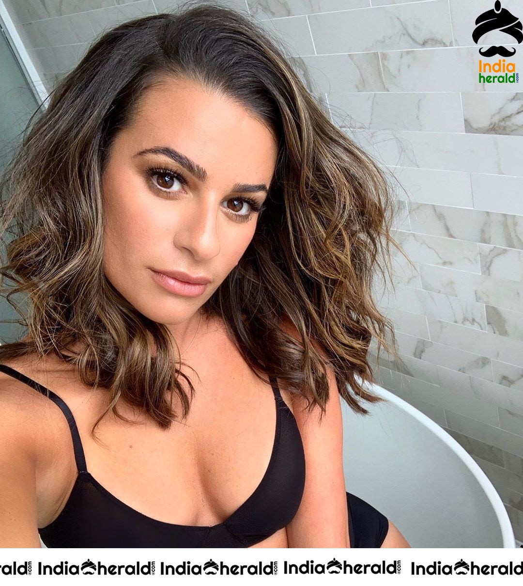 Lea Michele In A Black Swimsuit For A New Photoshoot