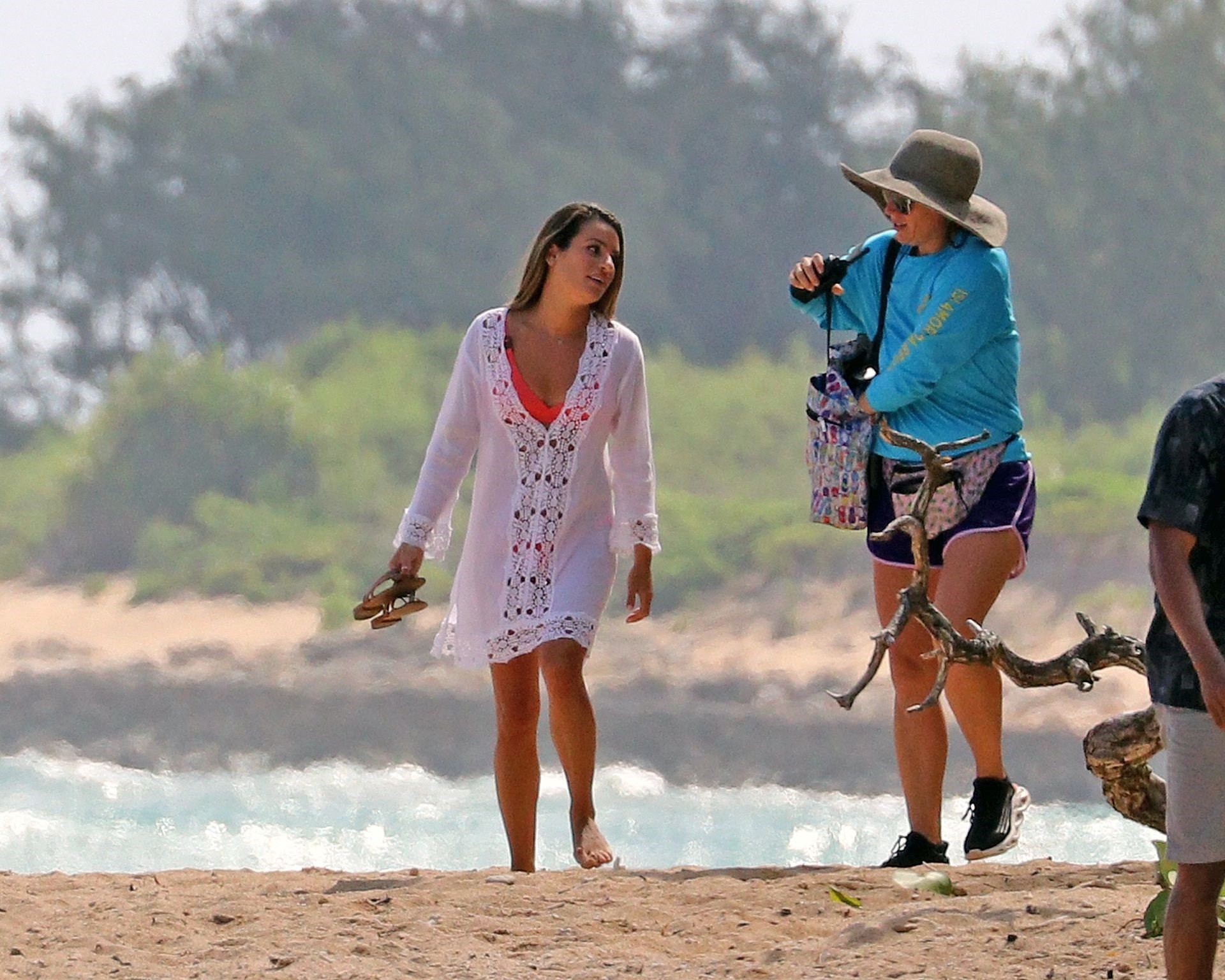 Lea Michele In A Red Bikini At Hawaii