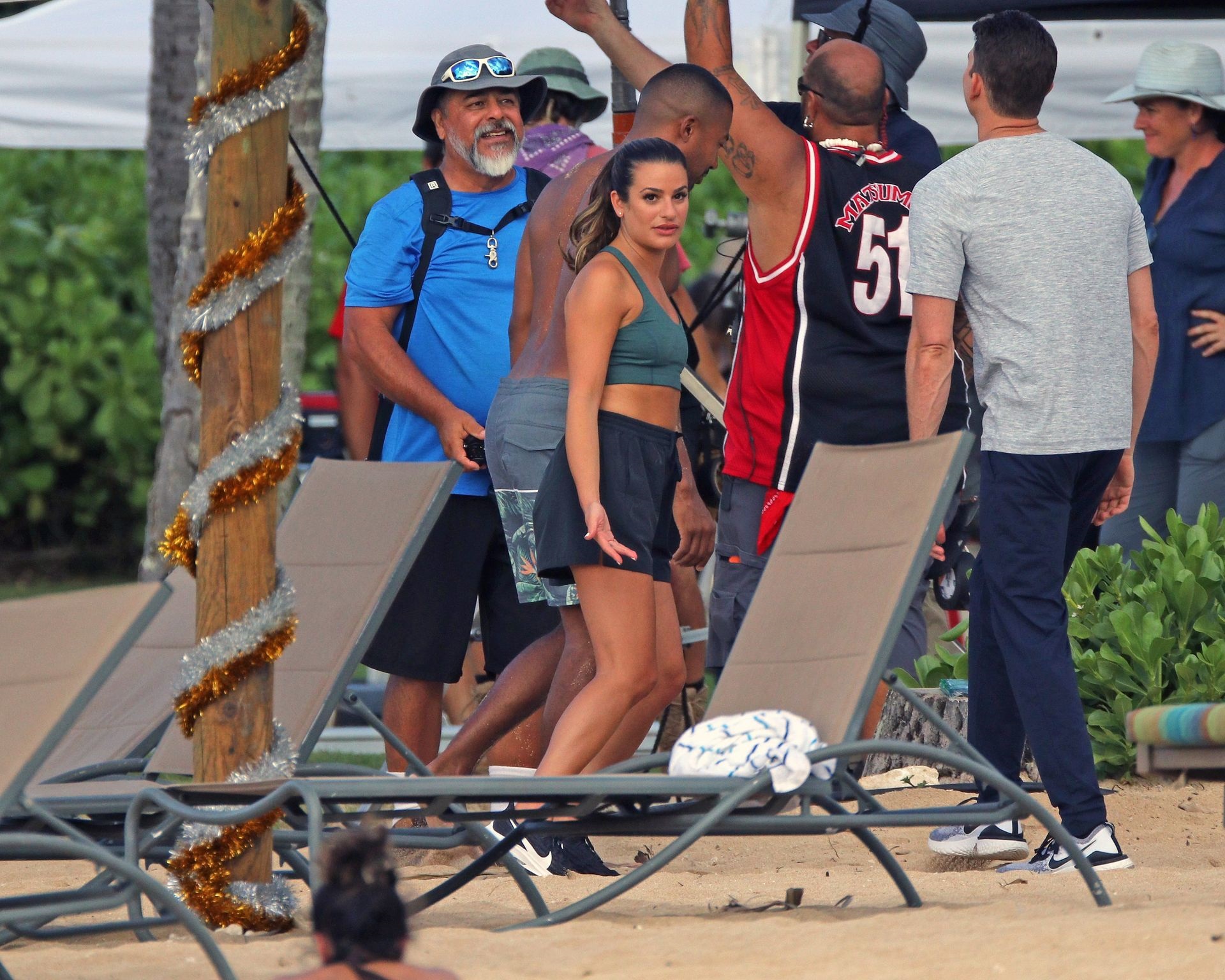 Lea Michele In A Red Bikini At Hawaii