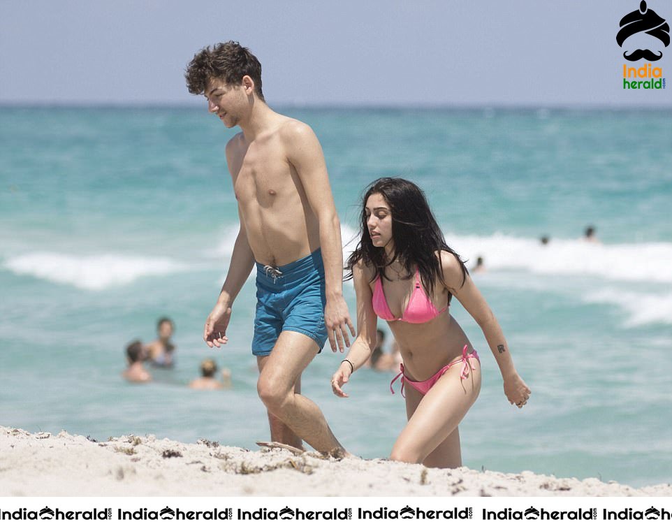 Lourdes Leon Bikini Candids at the beach in Miami Set 1