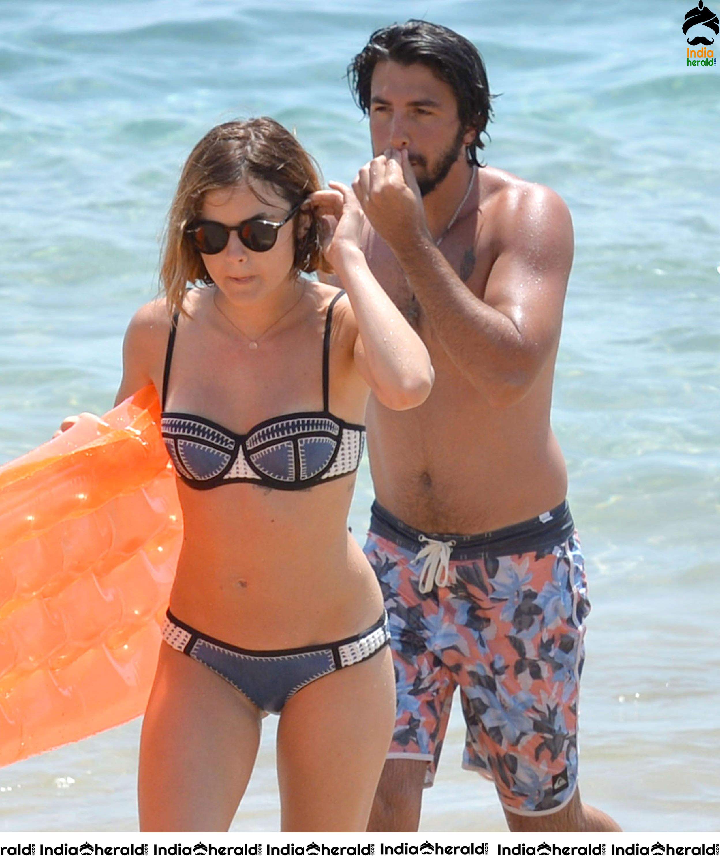 Lucy Hale Wearing a Bikini at a Beach in Hawaii Set 1