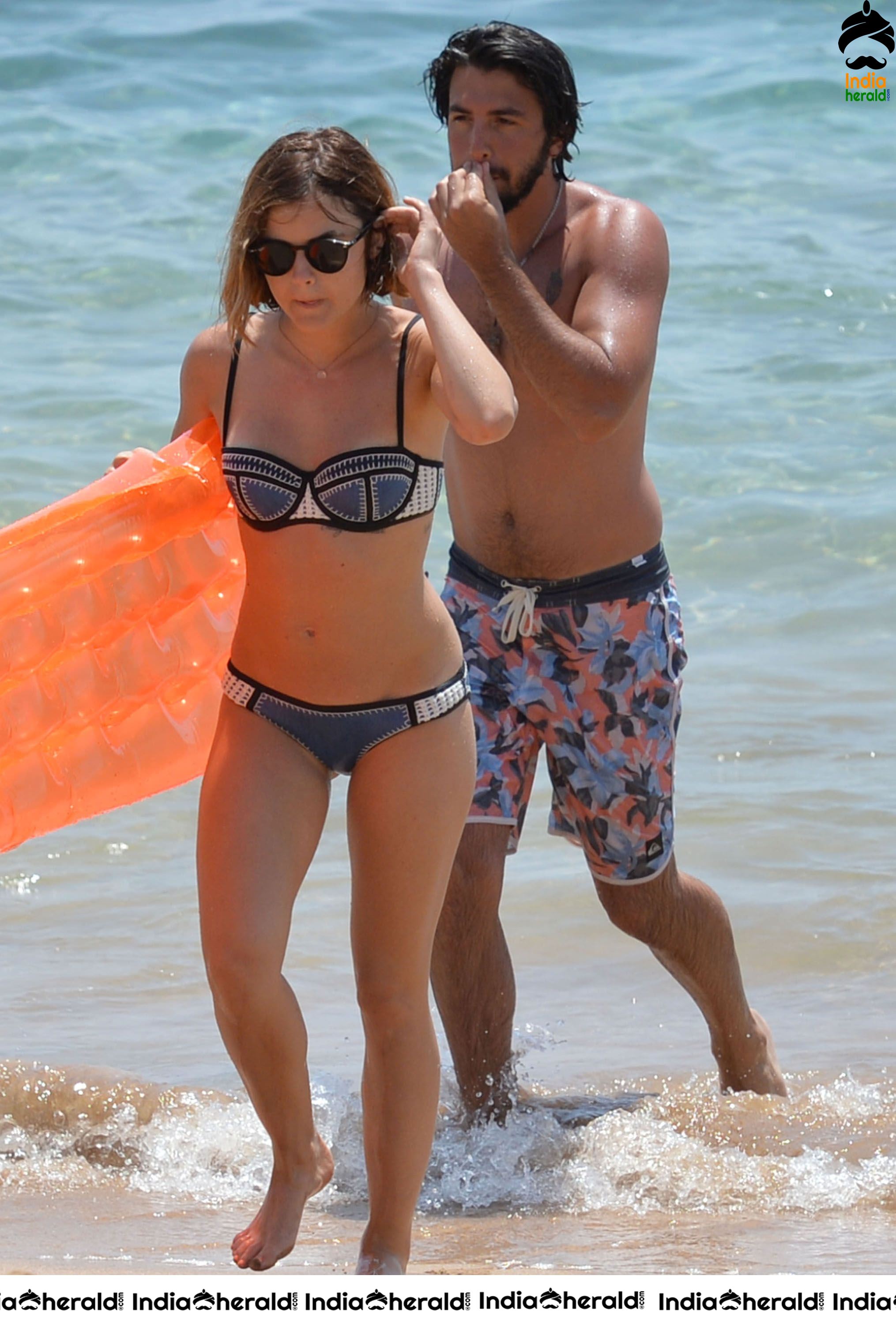 Lucy Hale Wearing a Bikini at a Beach in Hawaii Set 3