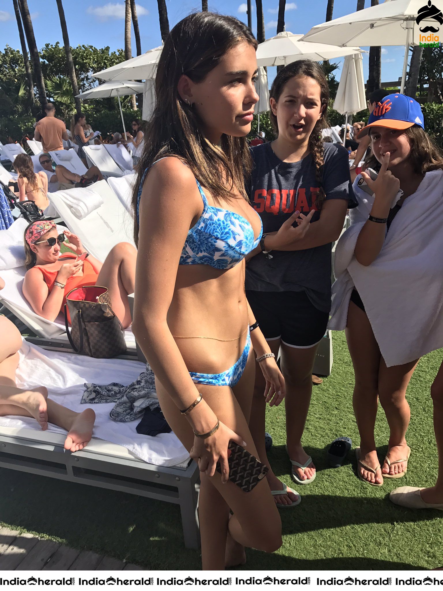 Madison Beer Clicked in Bikini by fans in Miami Set 1