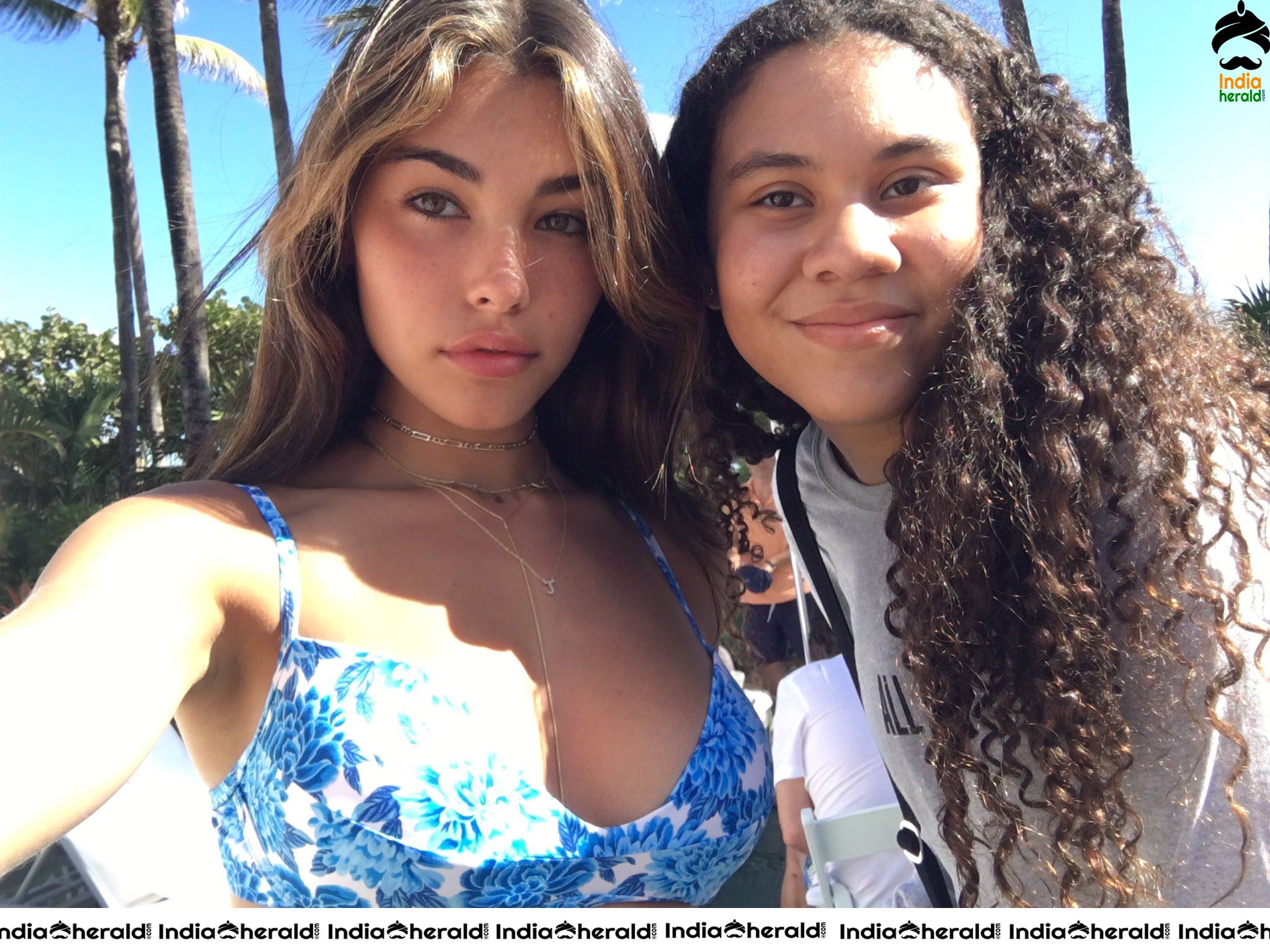 Madison Beer Clicked in Bikini by fans in Miami Set 2