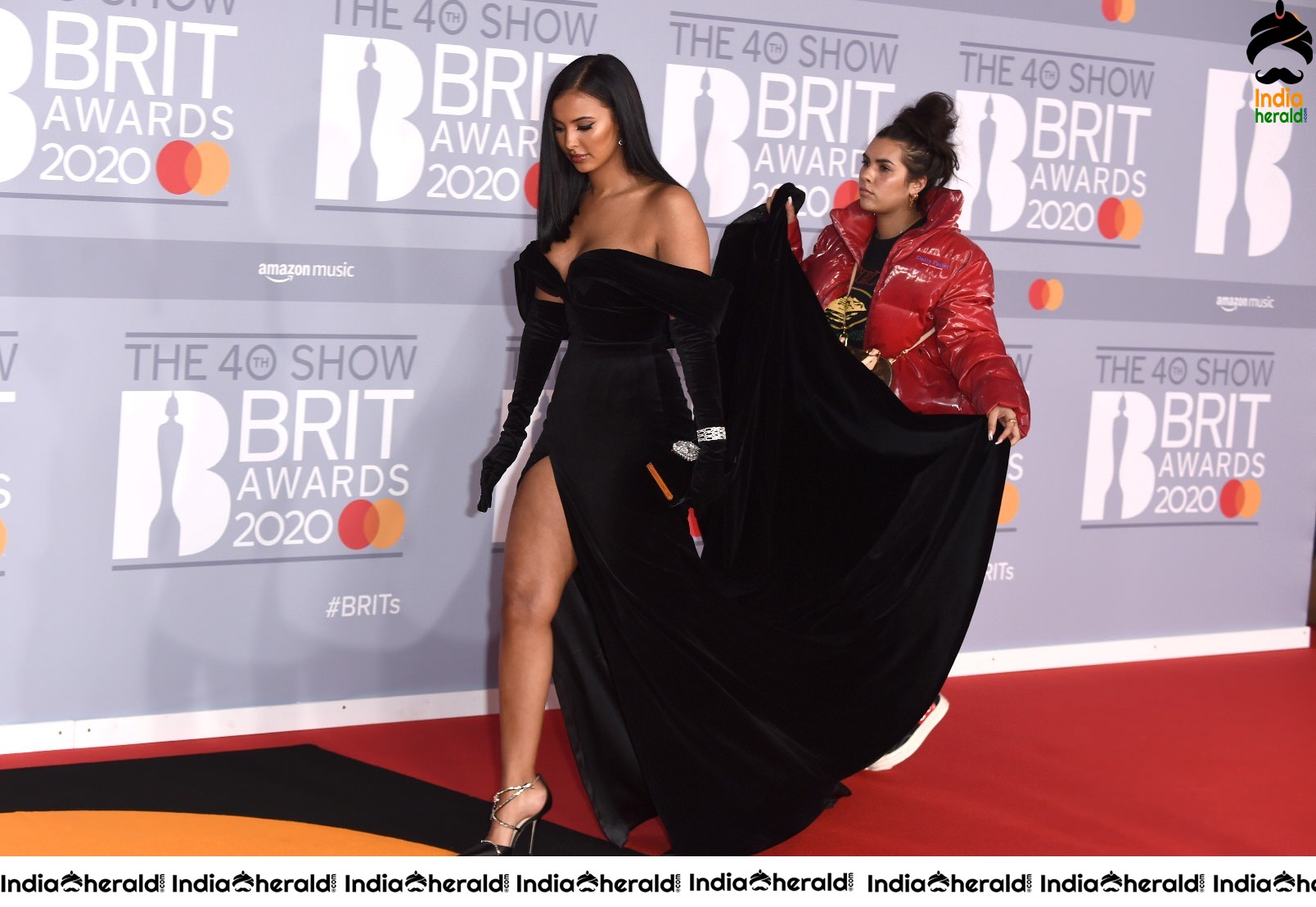 Maya Jama at The BRIT Awards 2020 in London