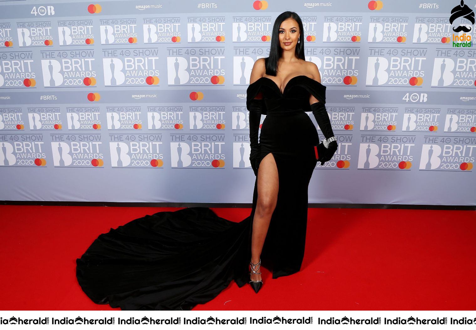 Maya Jama at The BRIT Awards 2020 in London