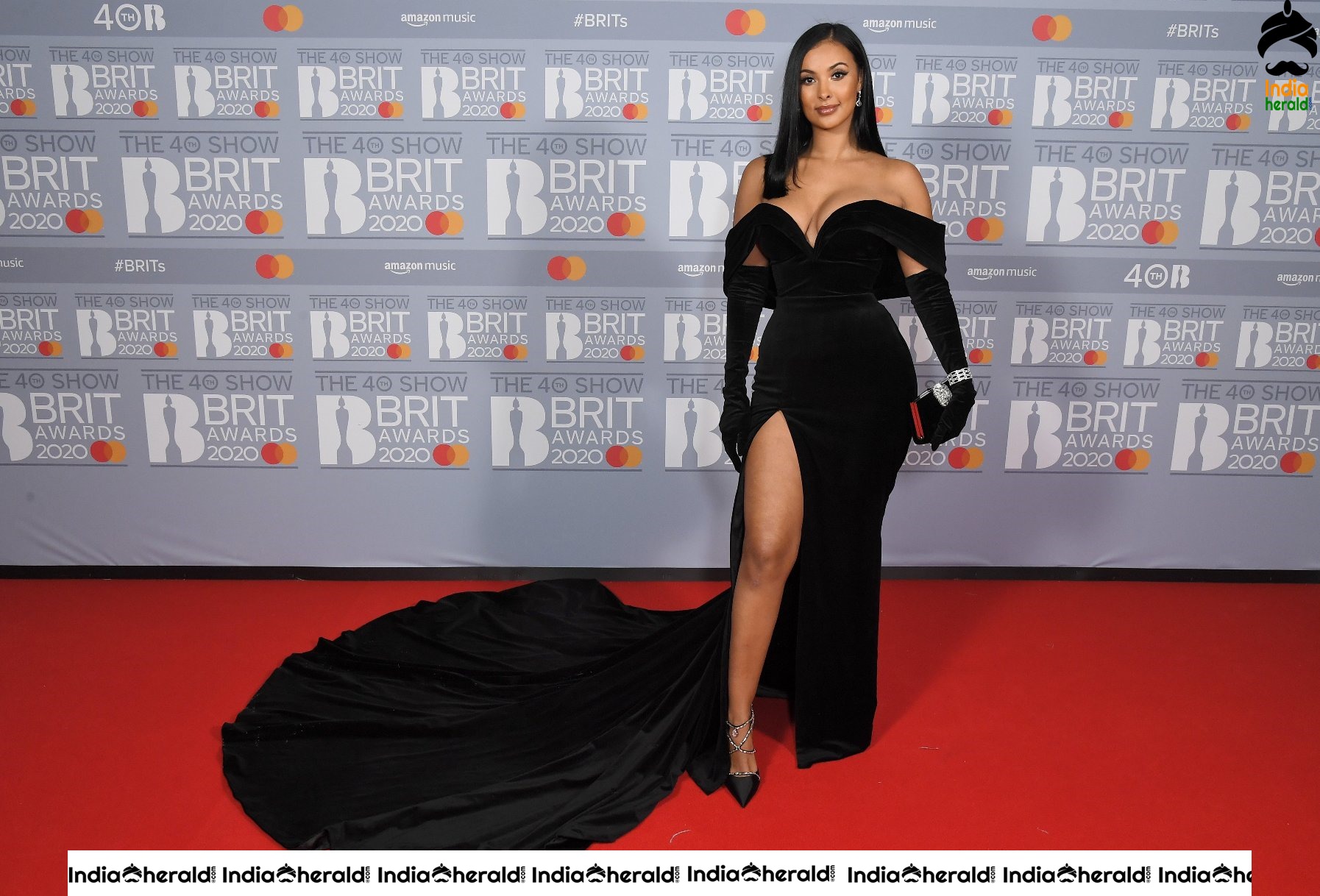 Maya Jama at The BRIT Awards 2020 in London