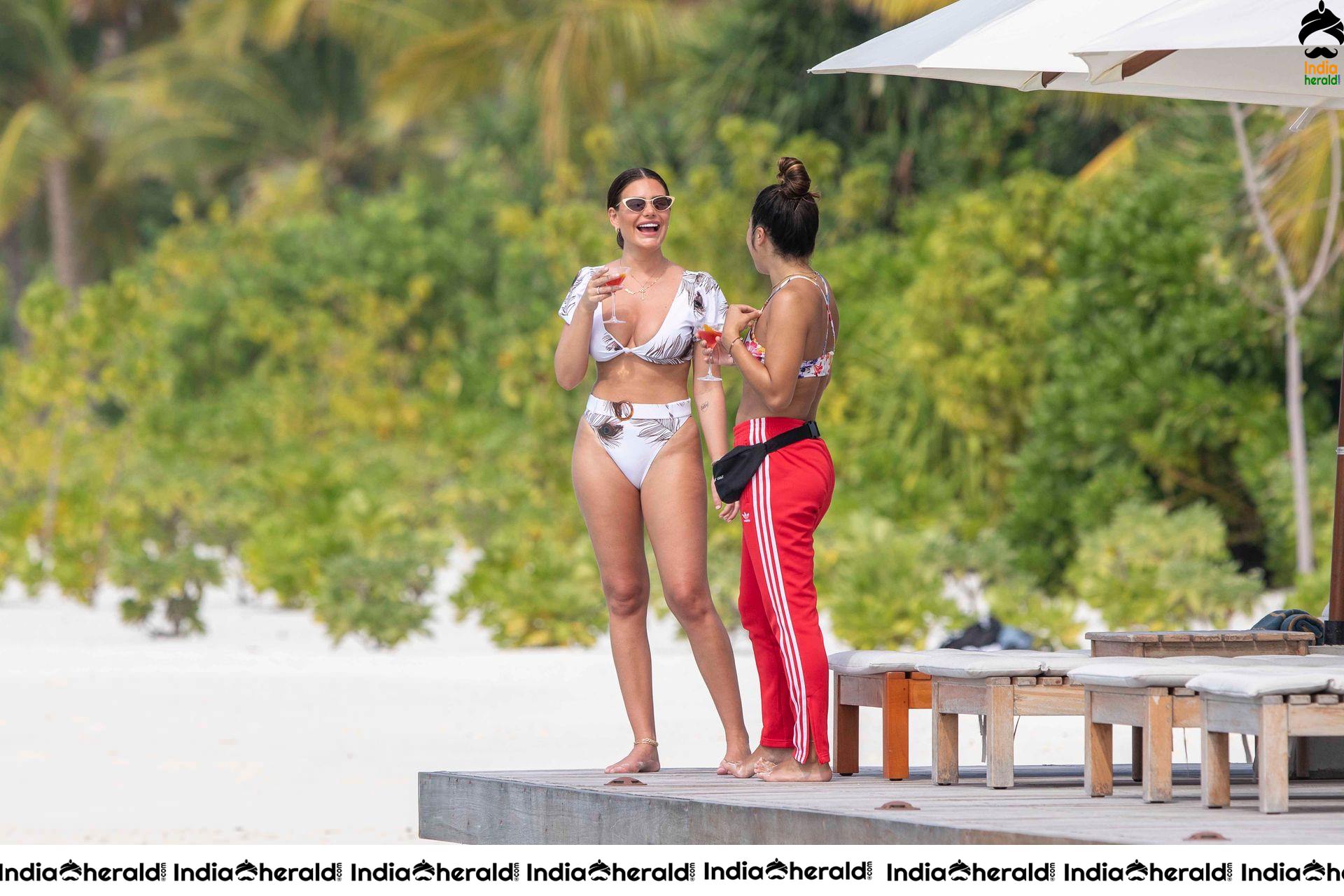 Megan Barton Hanson and Chelcee Grimes in the Maldives at the Heritance Aarah resort