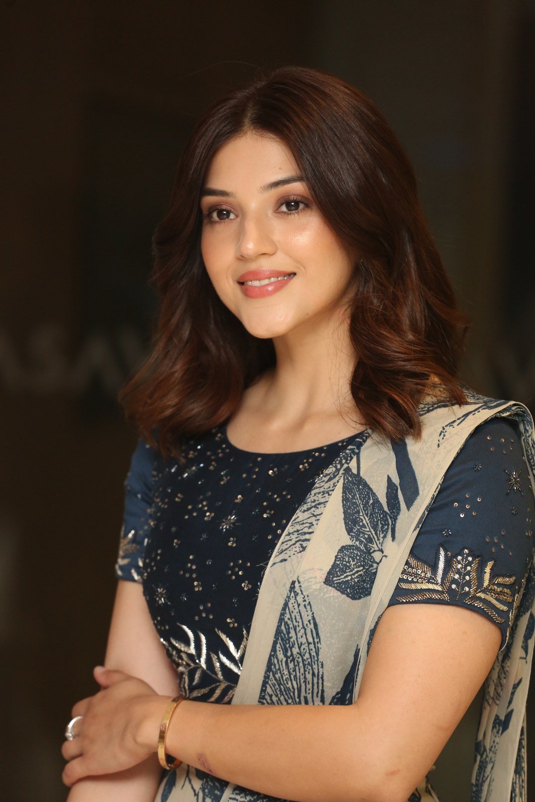 Mehreen Hot Hip Show in Saree