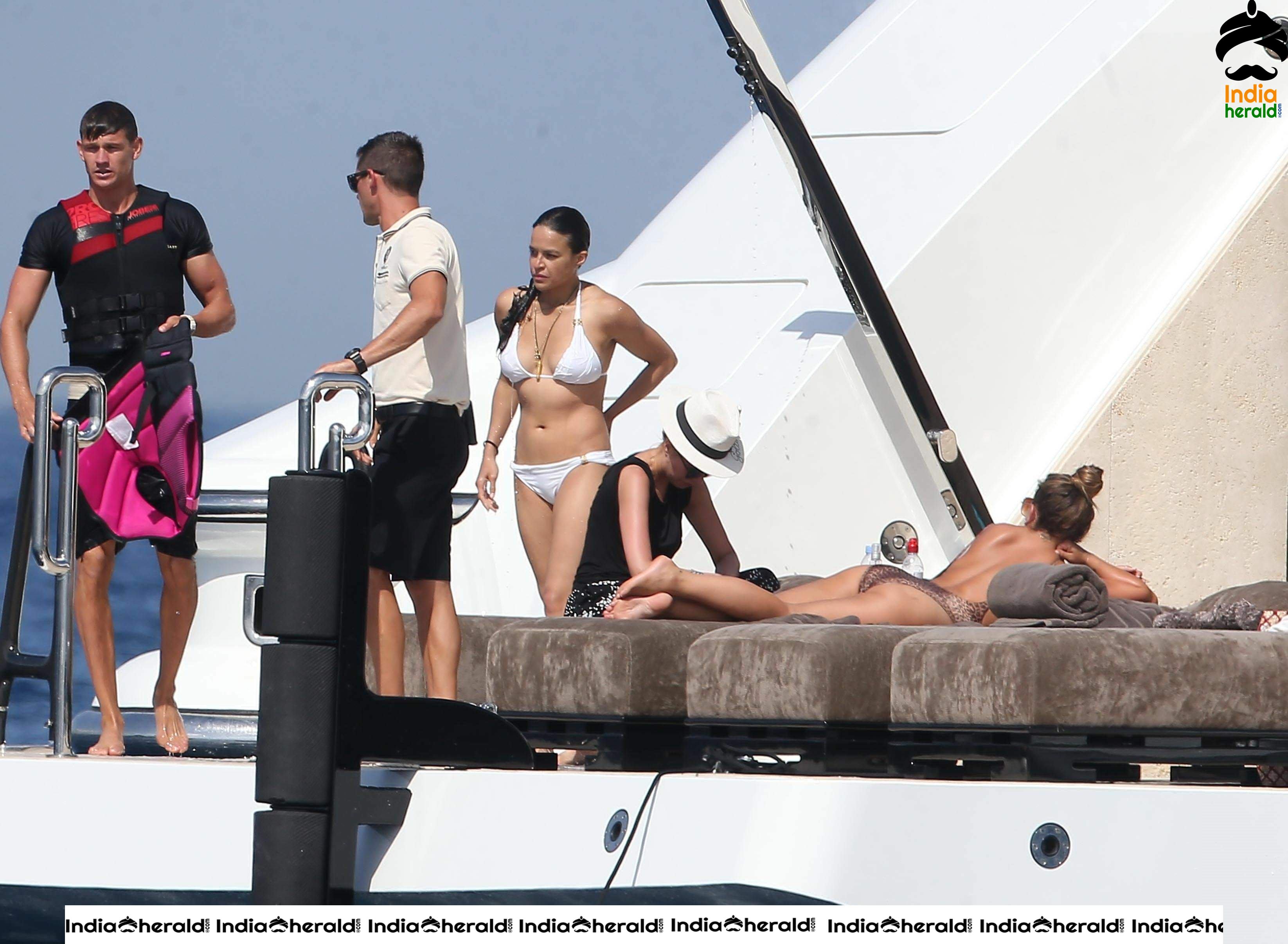 Michelle Rodriguez in a White Bikini at St Tropez Set 1