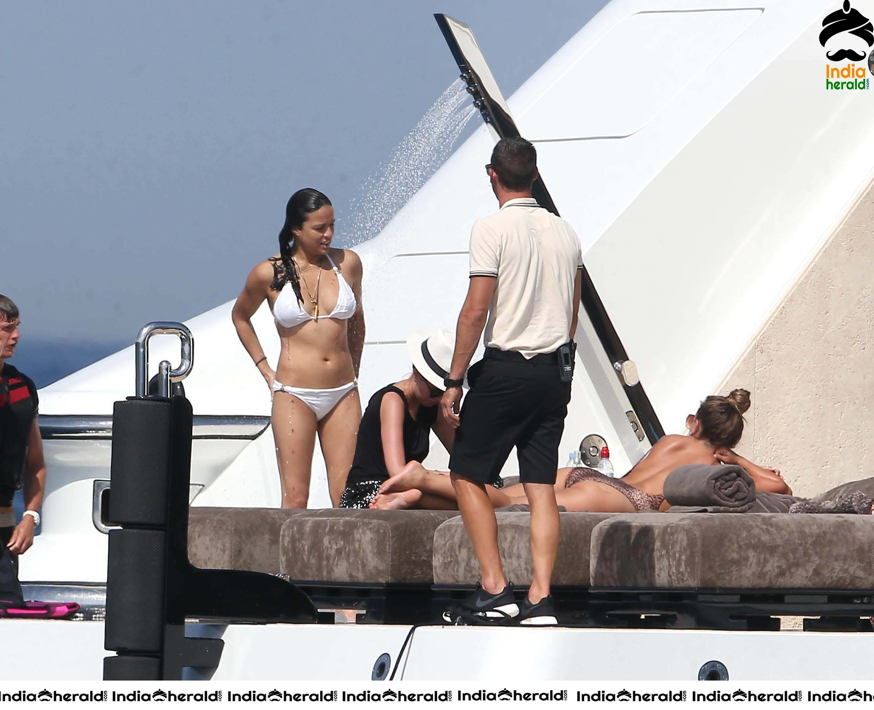 Michelle Rodriguez in a White Bikini at St Tropez Set 1