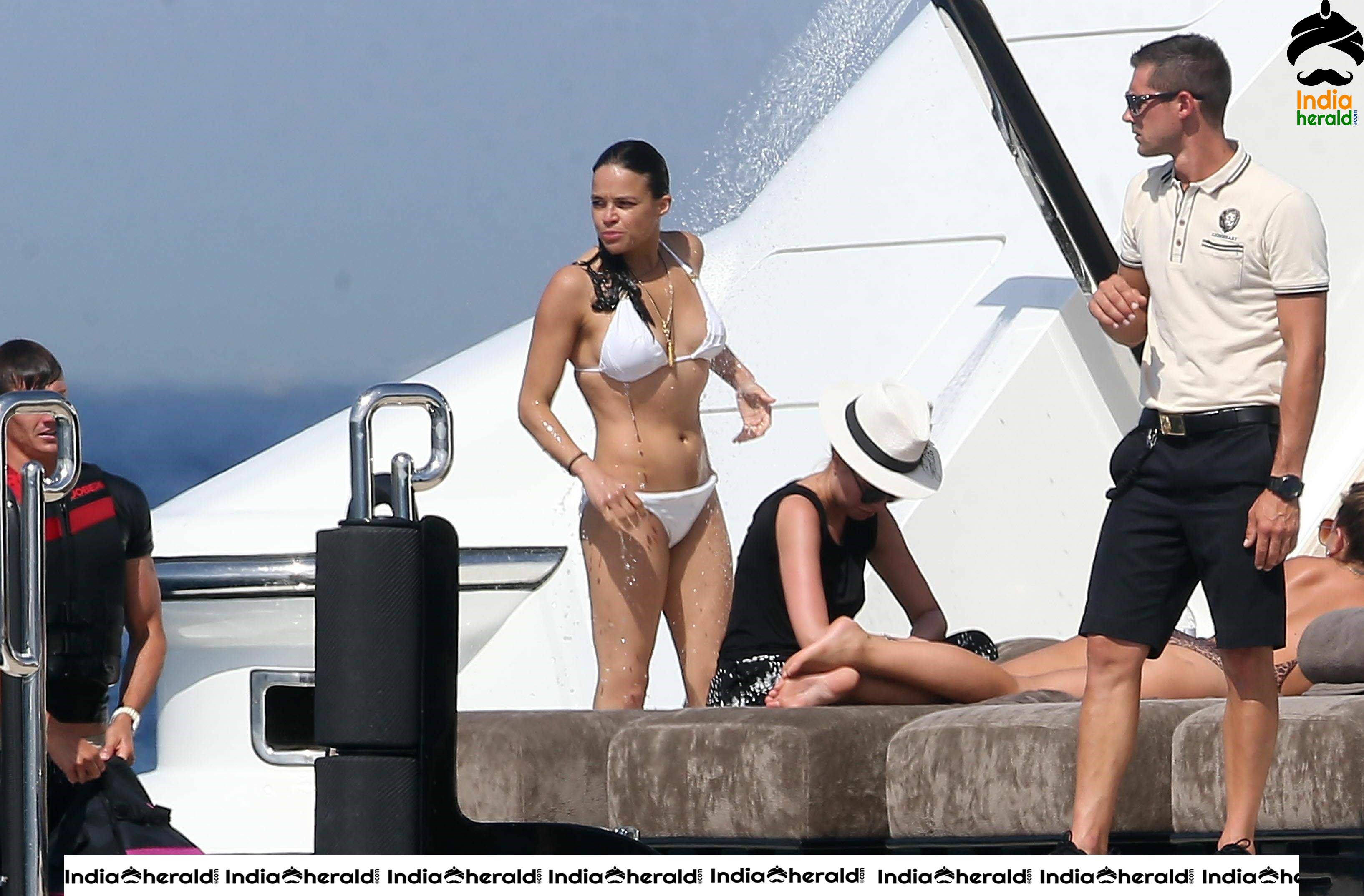 Michelle Rodriguez in a White Bikini at St Tropez Set 1