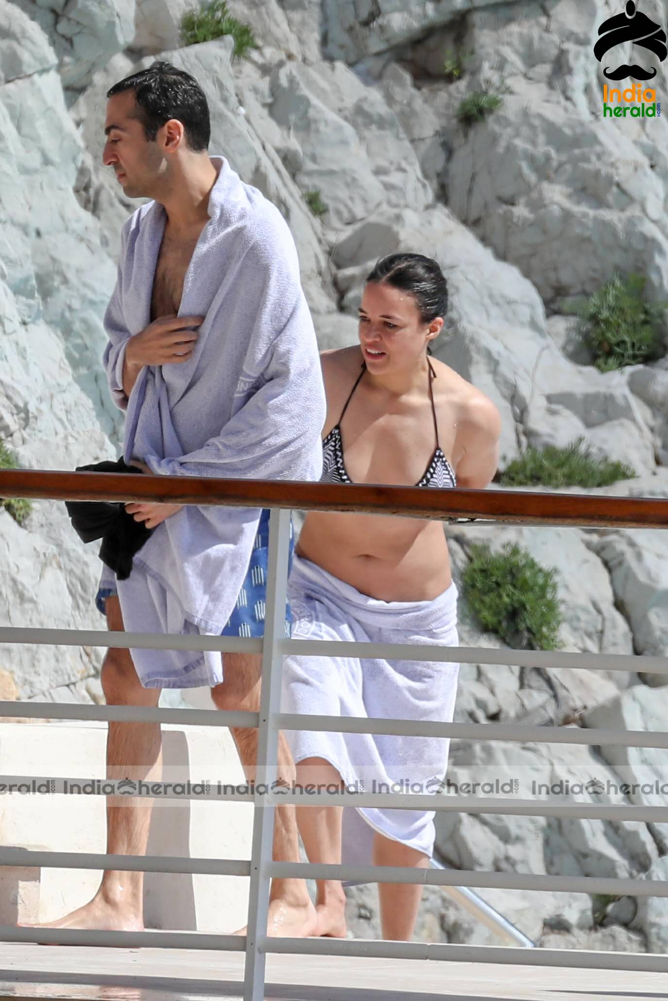 Michelle Rodriguez Spotted In A Bikini At Eden Roc Hotel in Antibes Set 1