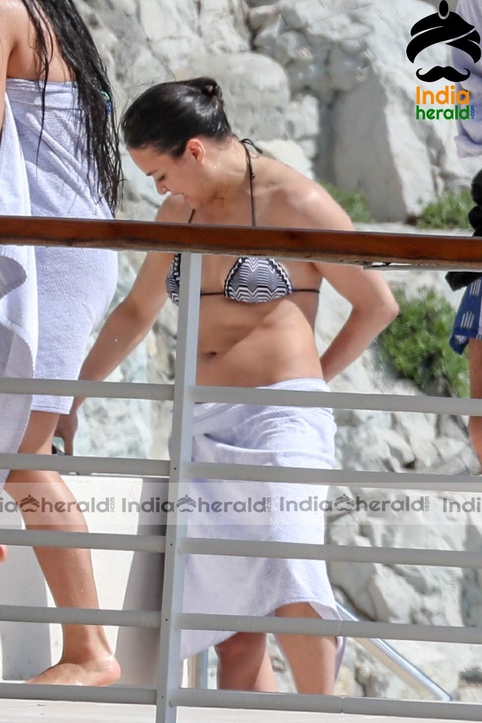 Michelle Rodriguez Spotted In A Bikini At Eden Roc Hotel in Antibes Set 1