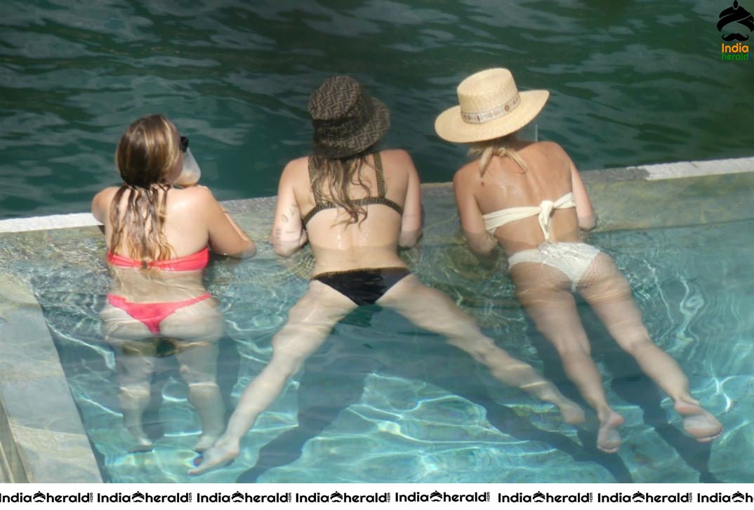 Miley Cyrus in a Bikini and Making Out With Kaitlynn Carter in Lake Como Set 2