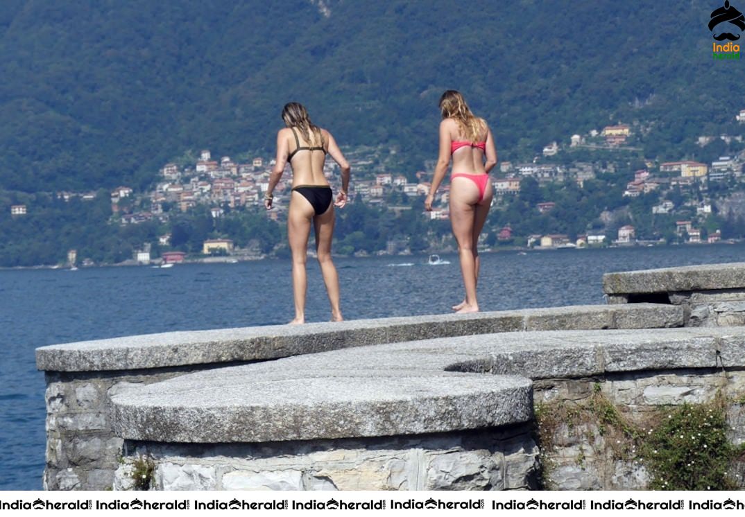 Miley Cyrus in a Bikini and Making Out With Kaitlynn Carter in Lake Como Set 2
