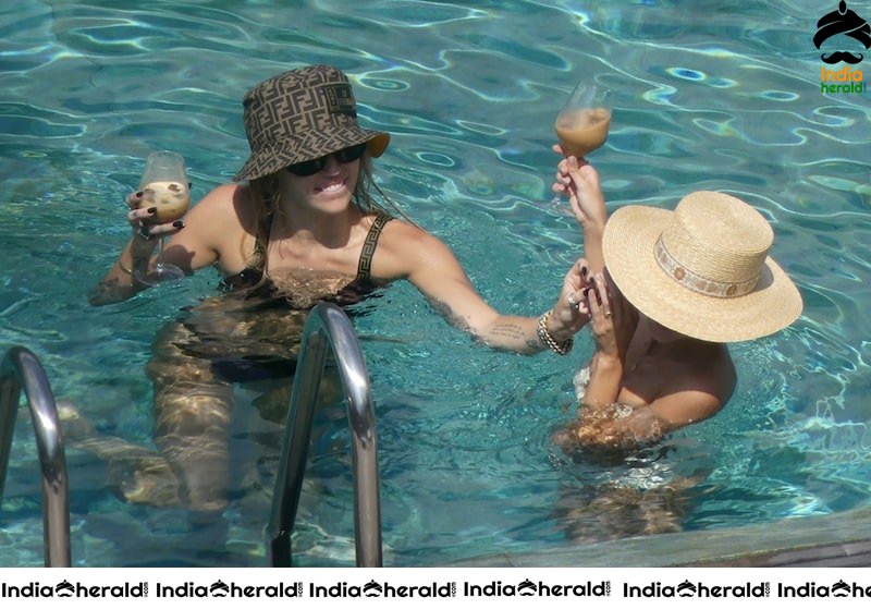 Miley Cyrus in a Bikini and Making Out With Kaitlynn Carter in Lake Como Set 2