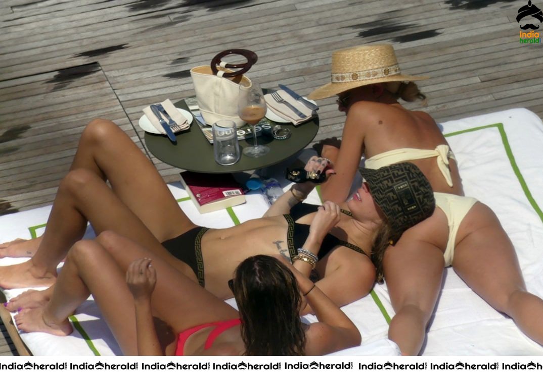 Miley Cyrus in a Bikini and Making Out With Kaitlynn Carter in Lake Como Set 2