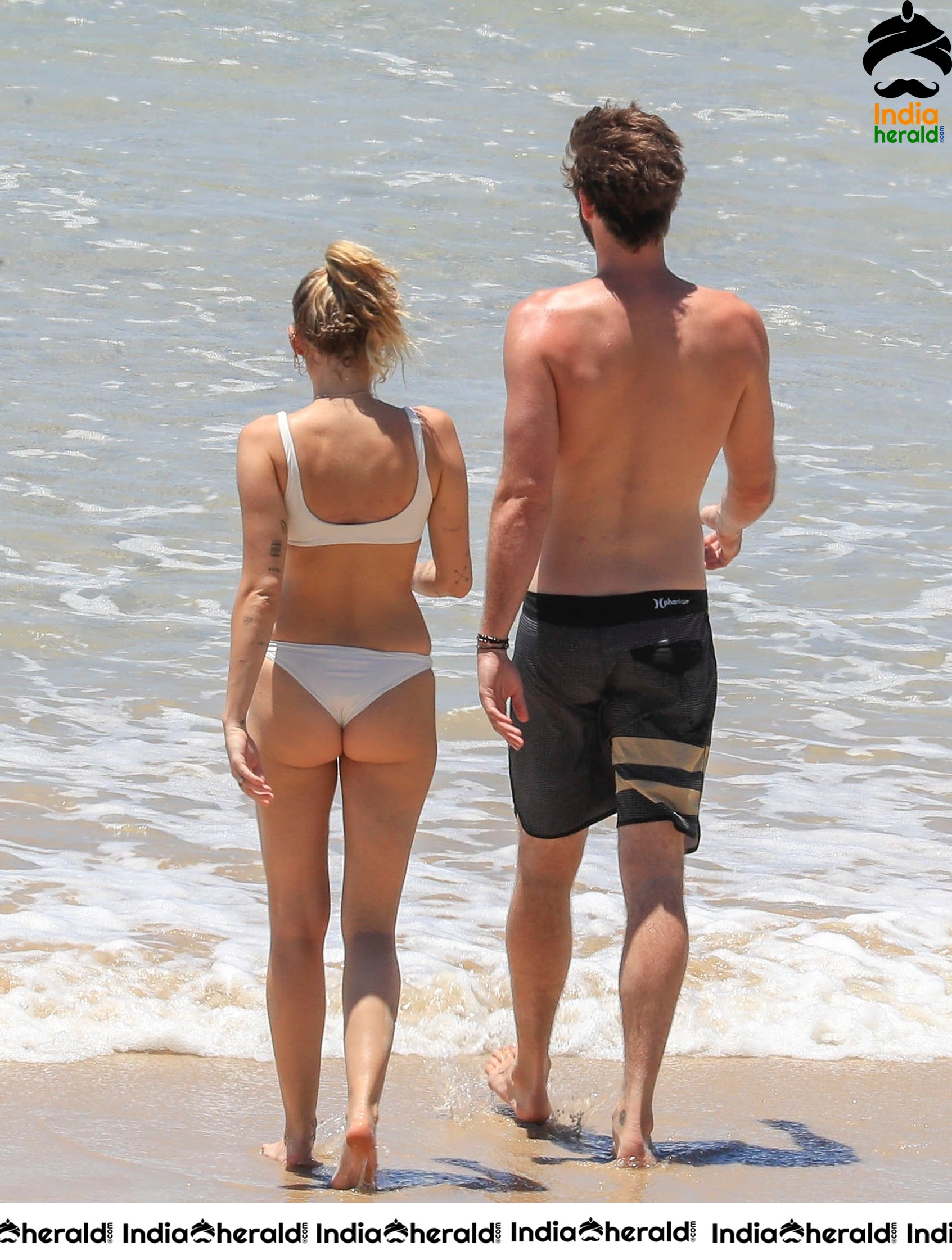 Miley Cyrus Wearing a Bikini at a Beach in Australia Set 2