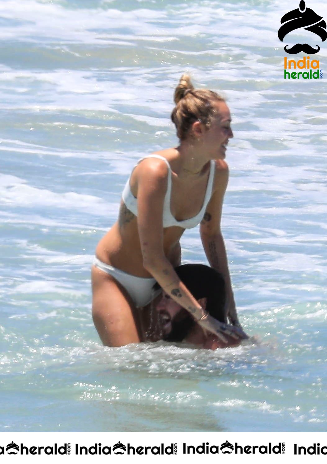 Miley Cyrus Wearing a Bikini at a Beach in Australia Set 2