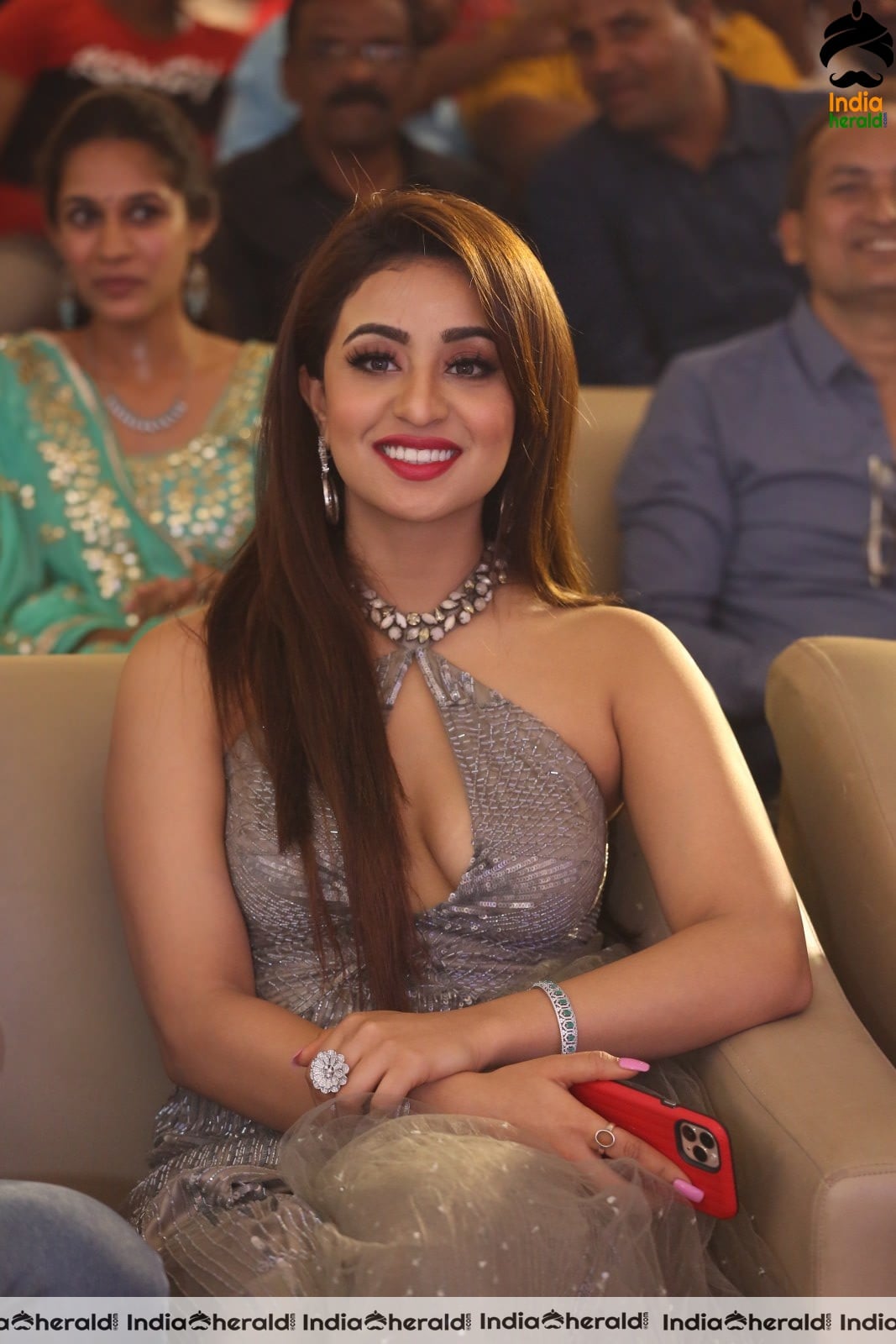 More Sizzling Cleavage Exposing Latest Hot Photos of Musskan Sethi at the Event Set 2
