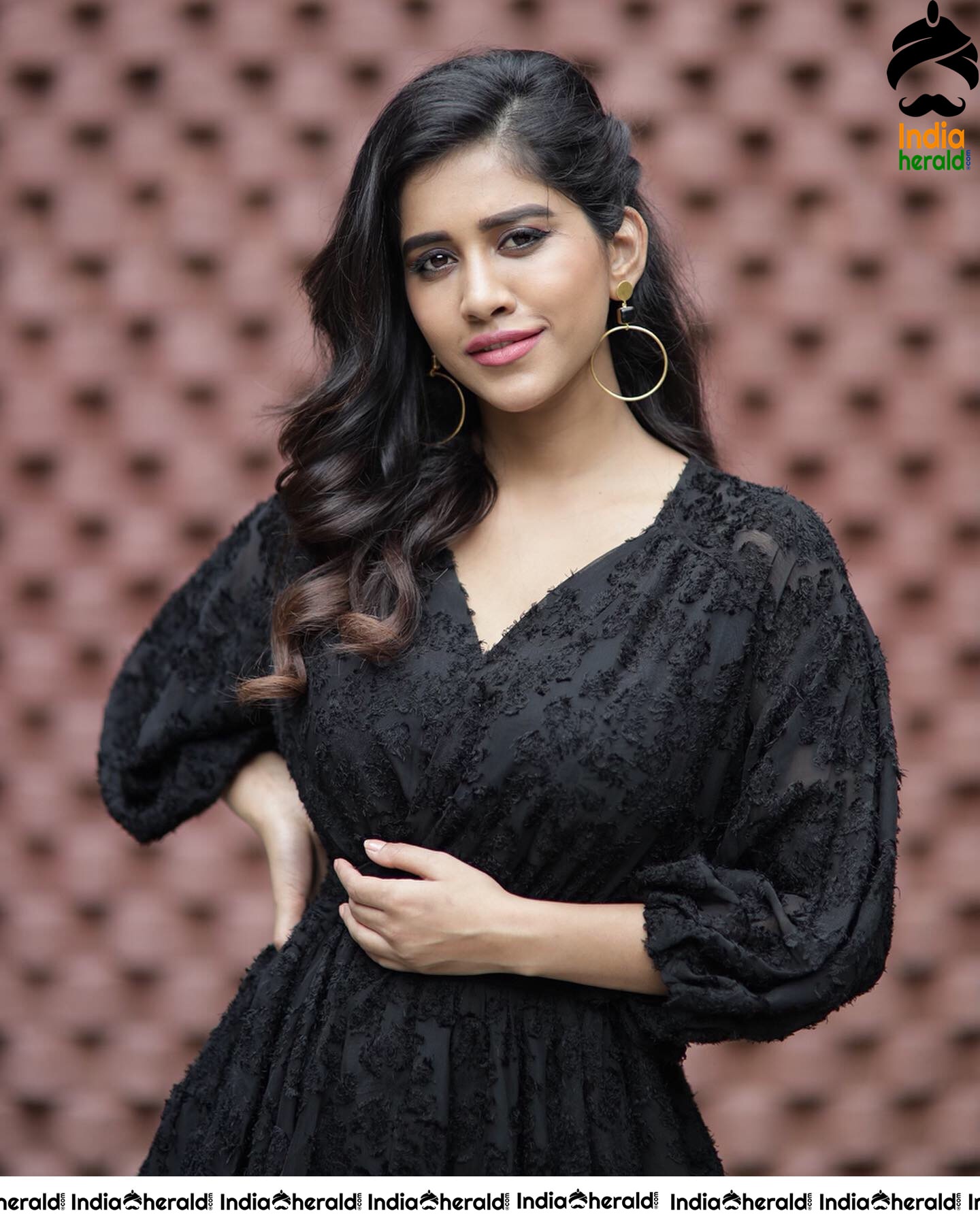 Nabha Natesh Hot Thigh Show in Black Sexy Dress