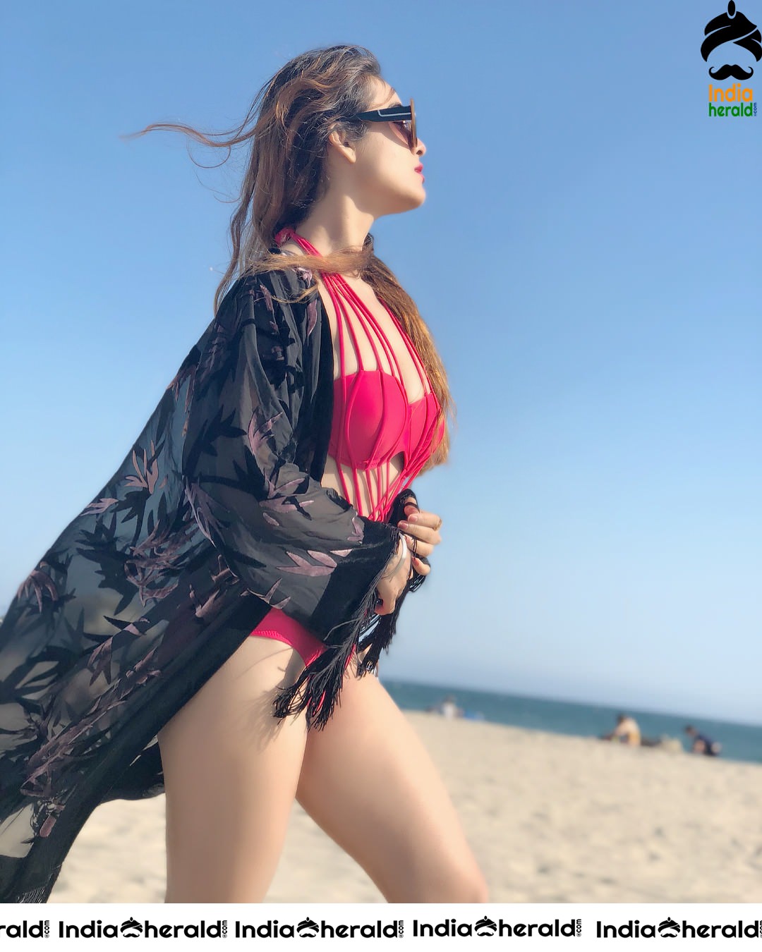 Neha Malik Red Hot Bikini Photos on Beach which would raise the heat Set 1