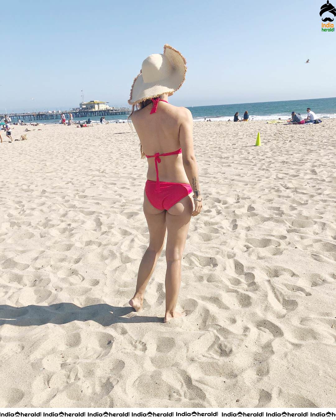 Neha Malik Red Hot Bikini Photos on Beach which would raise the heat Set 2