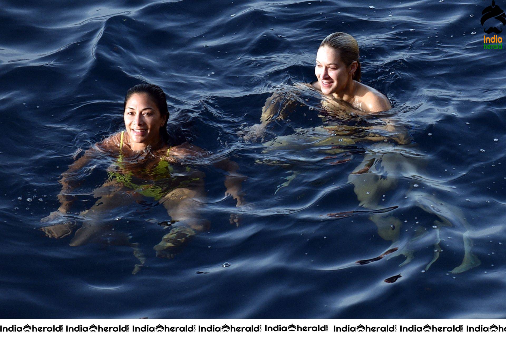 Nicole Scherzinger caught in a Yellow Bikini in Capri Italy Set 1
