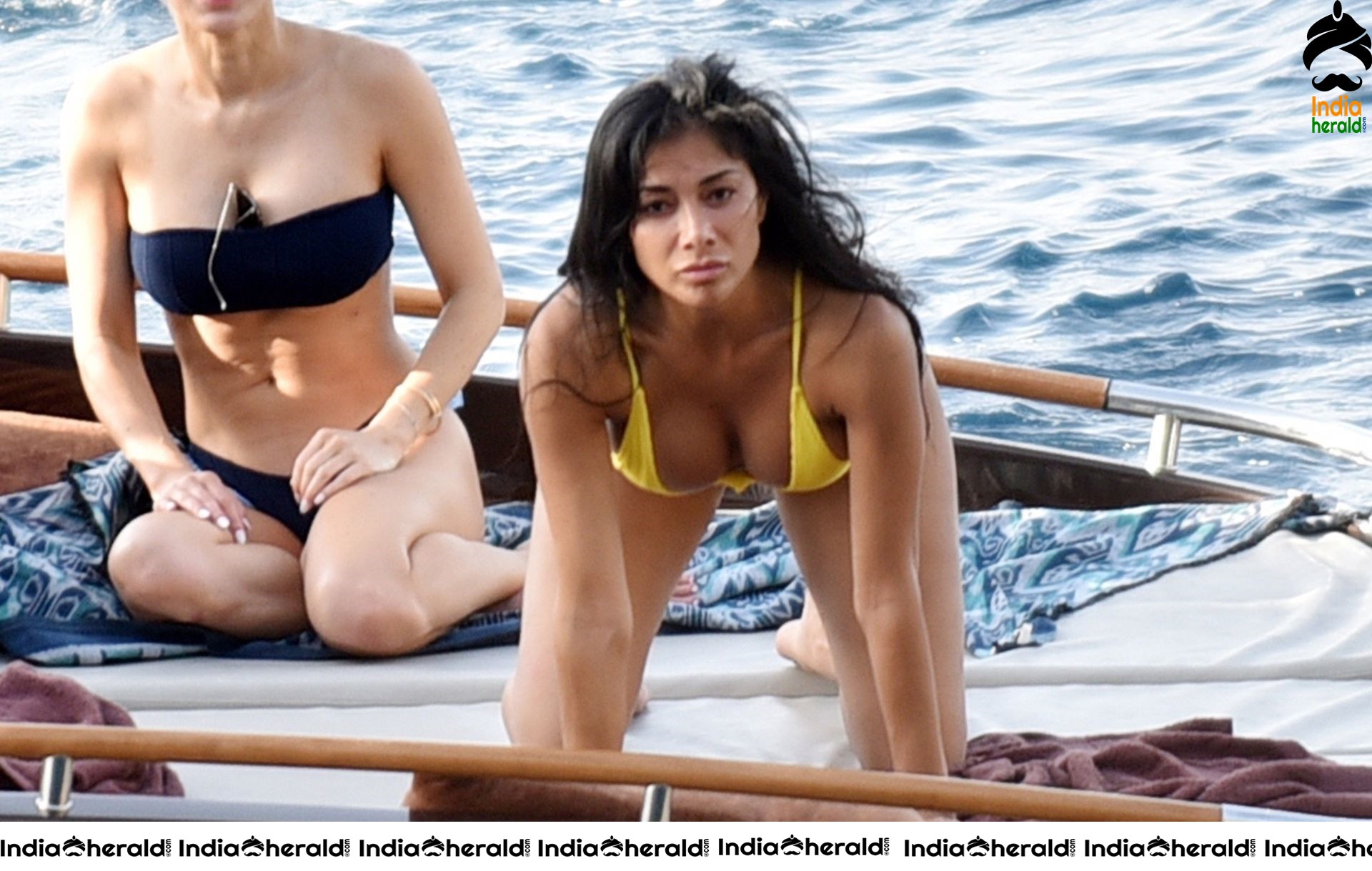 Nicole Scherzinger caught in a Yellow Bikini in Capri Italy Set 2