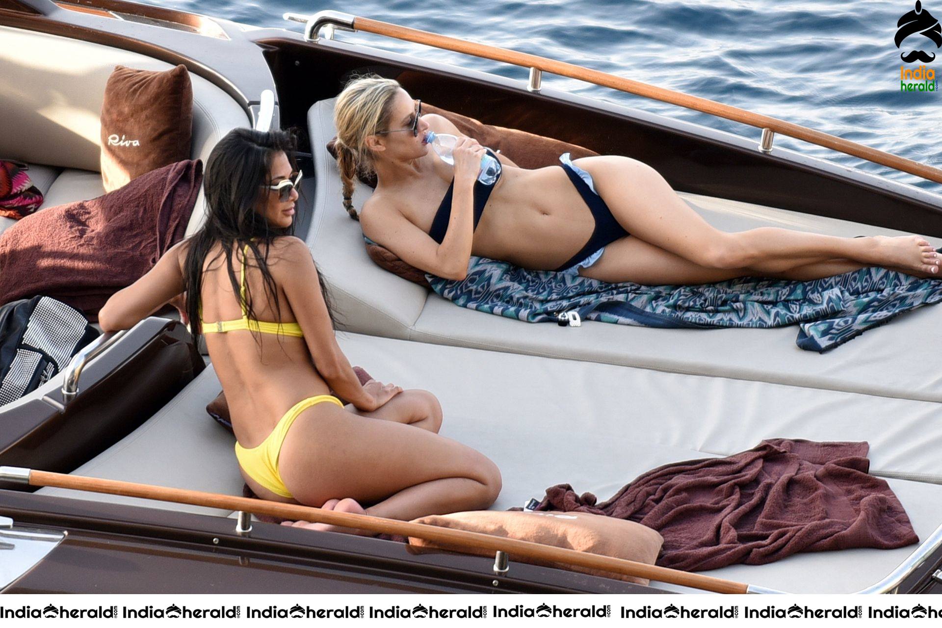 Nicole Scherzinger caught in a Yellow Bikini in Capri Italy Set 2