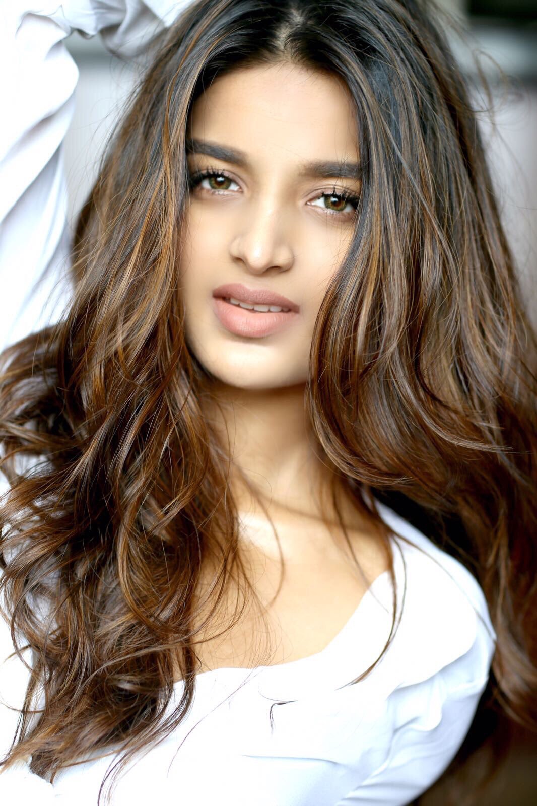 Nidhhi Agerwal Hot Cleavage and Hip Show Photos Collection Set 6