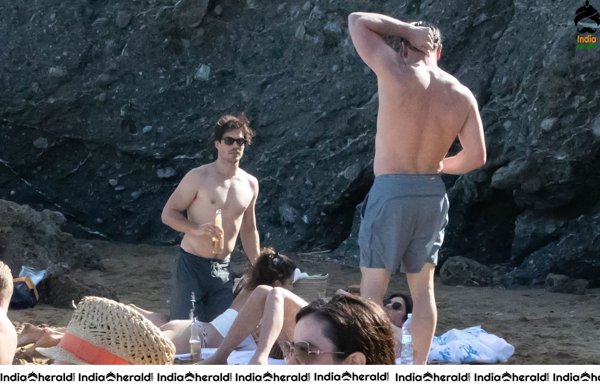 Nikki Reed In Bikini And Enjoying Her Boy Friend At Beach