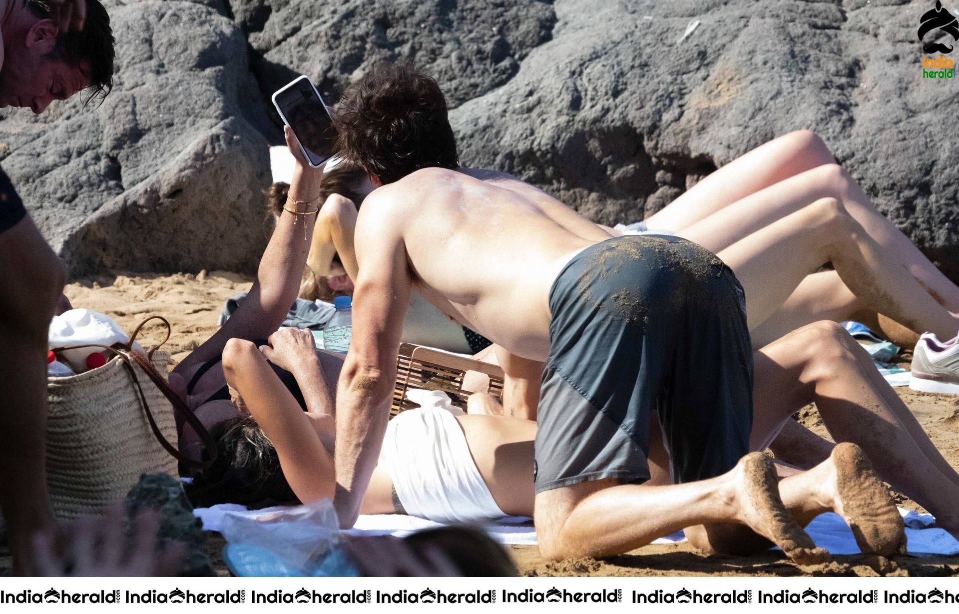 Nikki Reed In Bikini And Enjoying Her Boy Friend At Beach