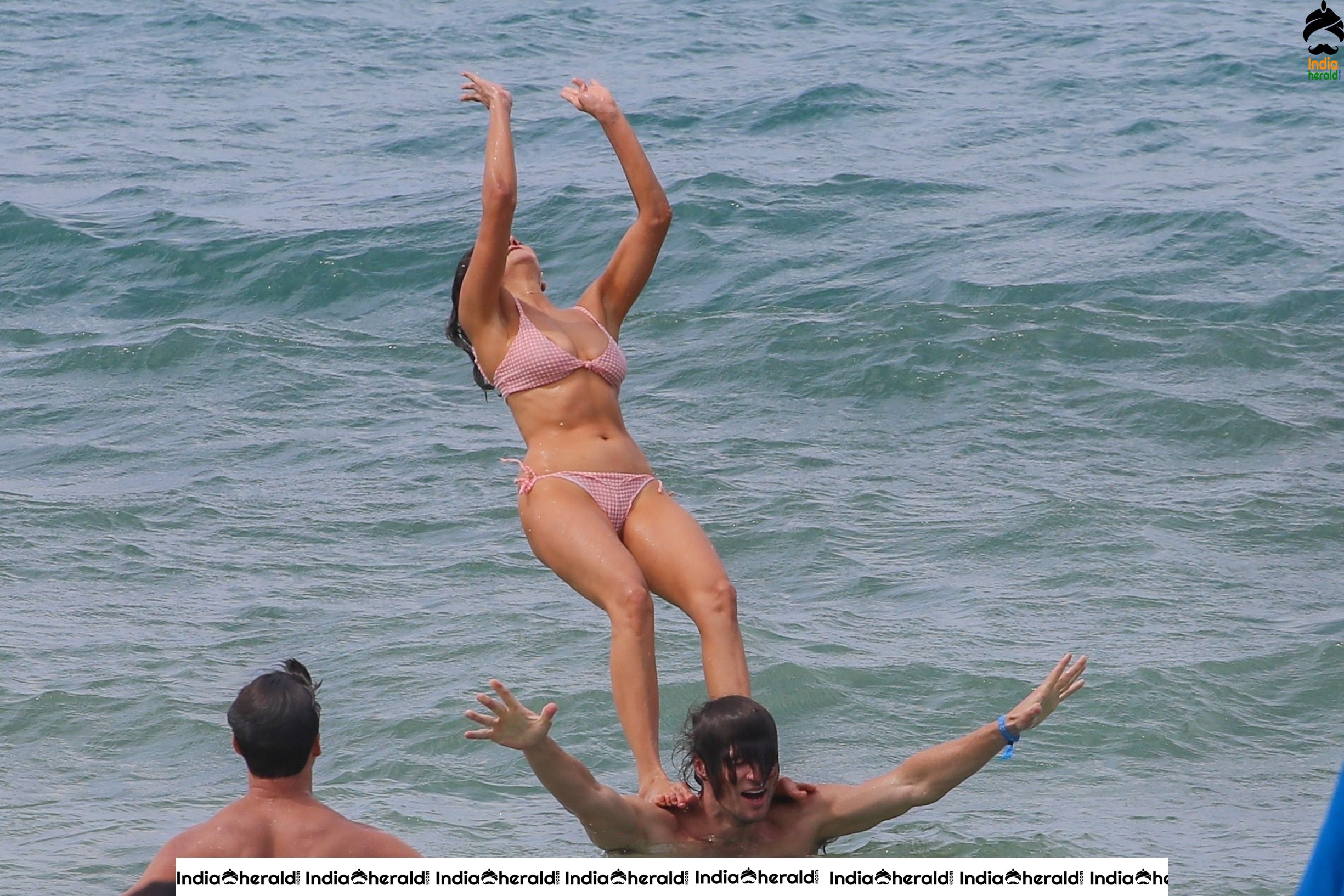Nina Dobrev Exposing in Bikini and enjoying with Boyfriend Grant Mellon in beach Set 2