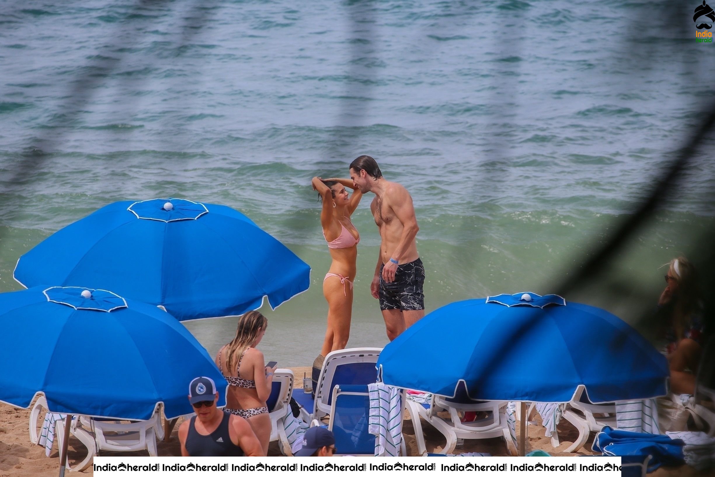 Nina Dobrev Exposing in Bikini and enjoying with Boyfriend Grant Mellon in beach Set 2
