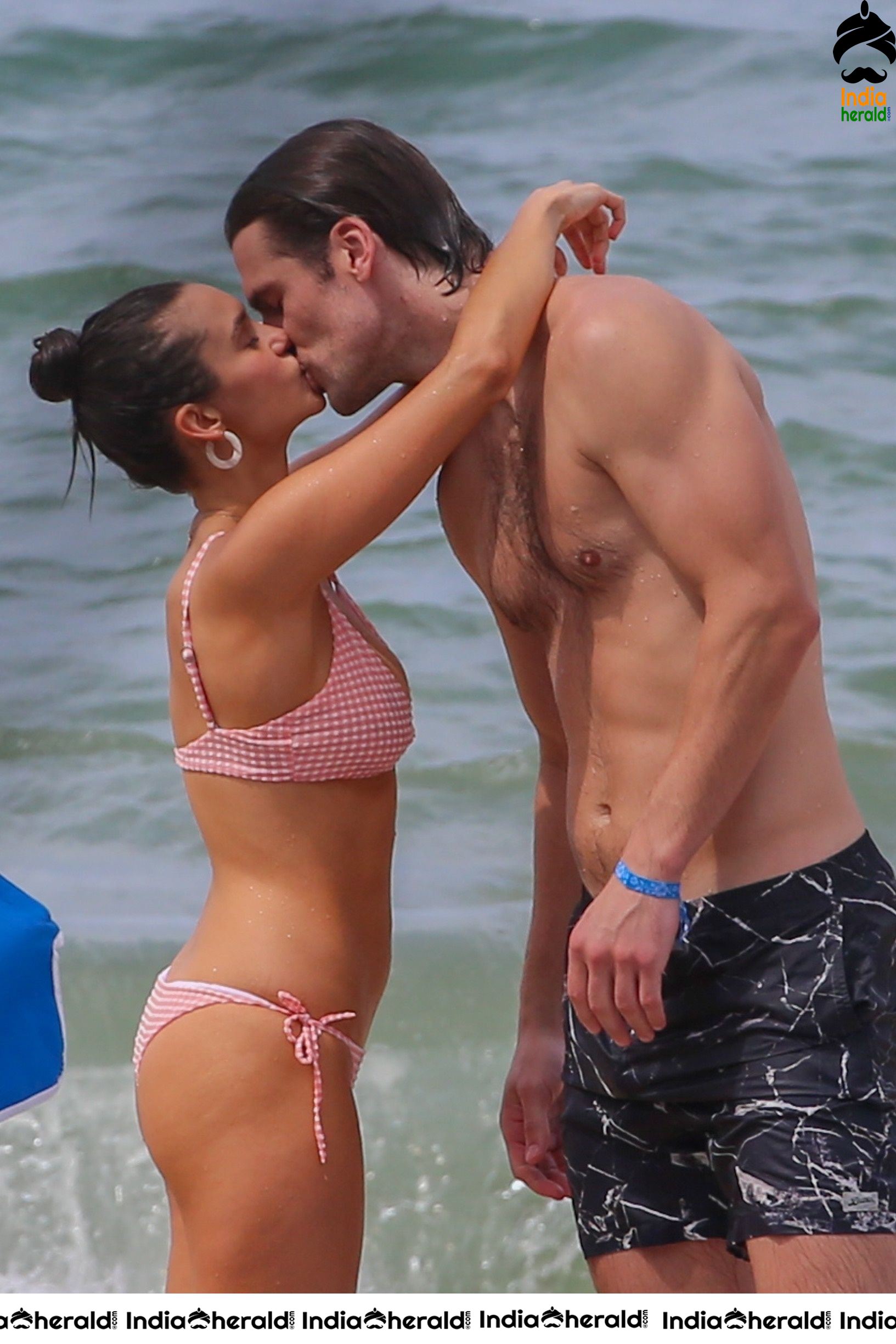 Nina Dobrev Hot Photos as she exposes Deep Cleavage and Midriff in Two Piece Bikini Set 1