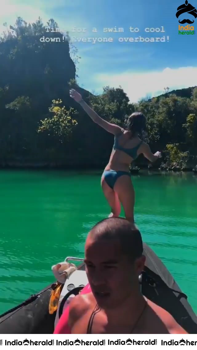 Nina Dobrev In Bikini And She Is All Fancy With Her Dainty Little Back Dive