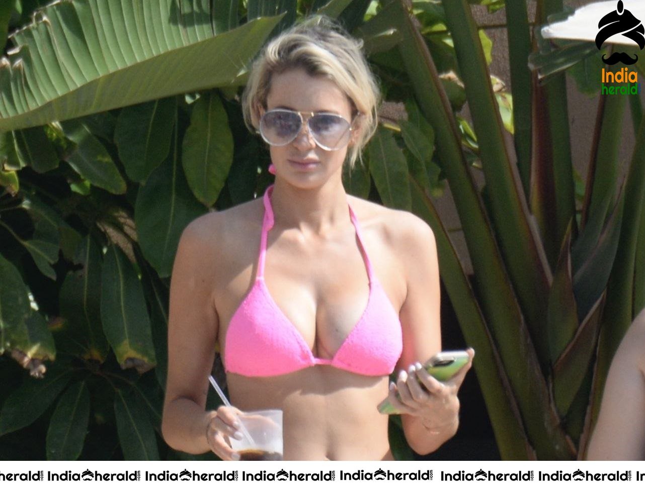 Olivia Attwood in Bikini hits the pool in Marbella Set 2