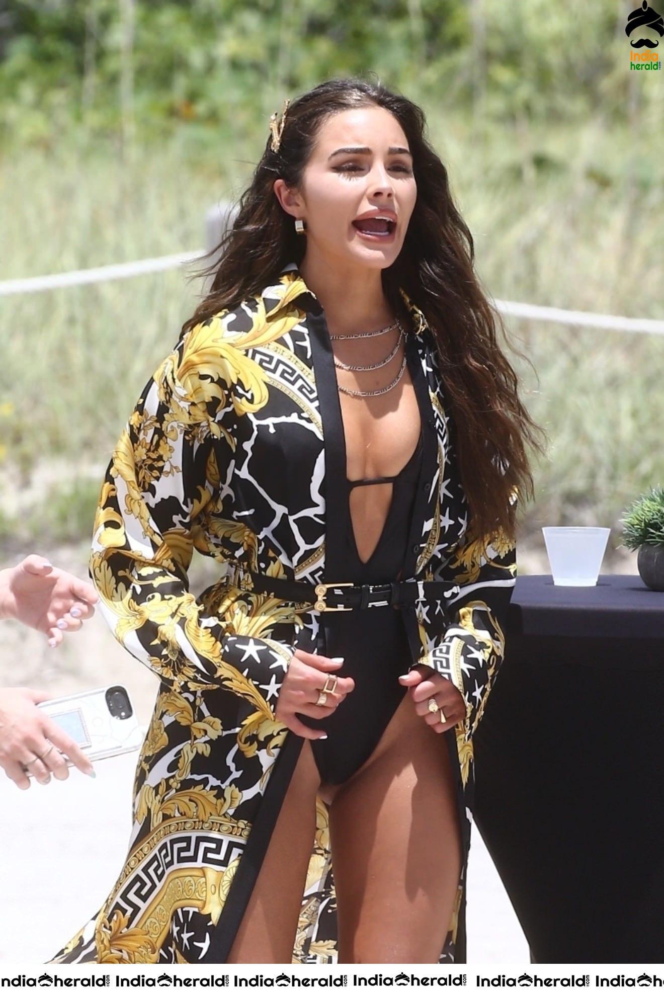 Olivia Culpo caught in Bikini at Peroni event in Miami Beach