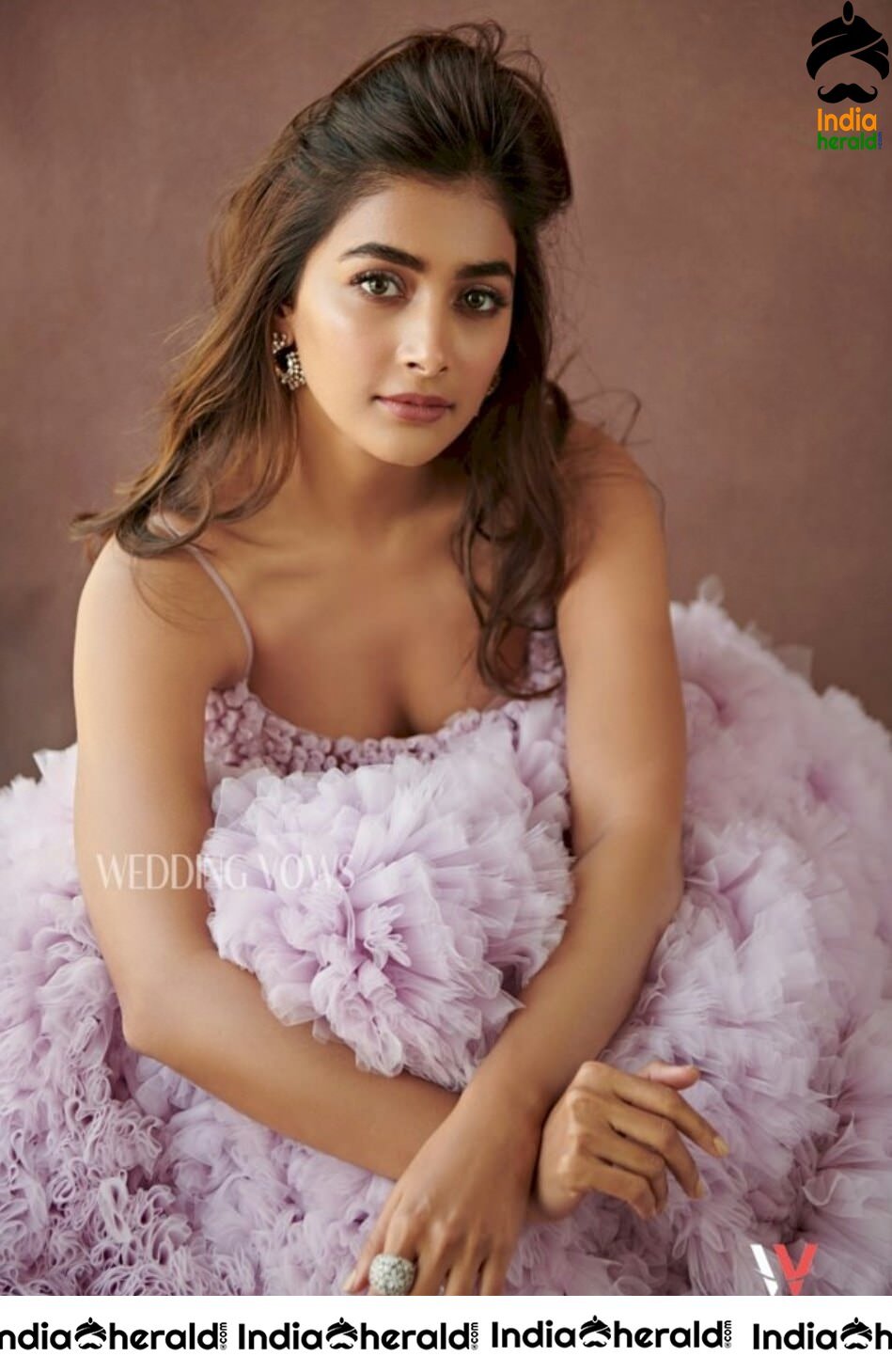 Pooja Hegde Hottest Exposure for Wedding Vows Magazine Photoshoot