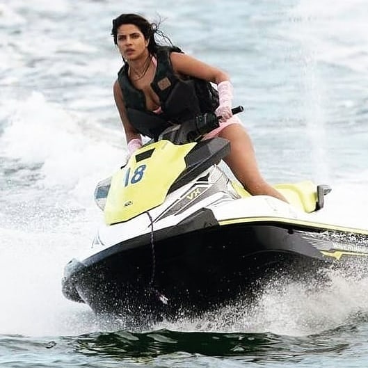 Priyanka Chopra Hot Bikini Show In Beach