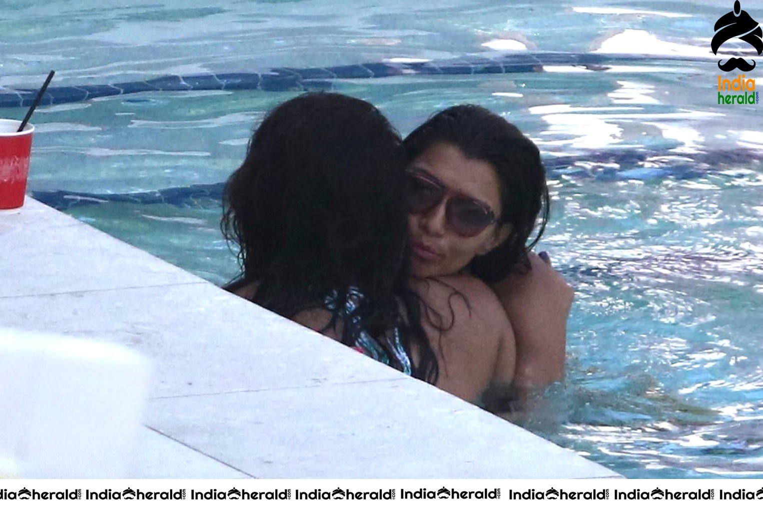 Priyanka Chopra Hot Photos in Bikini by pool side in Miami Set 2
