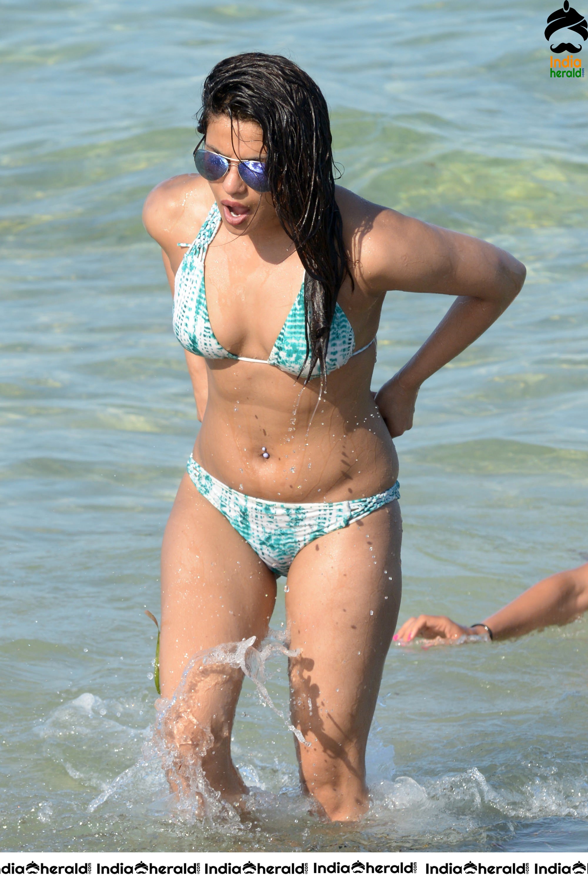 Priyanka Chopra In a bikini at a beach in Miami Set 2