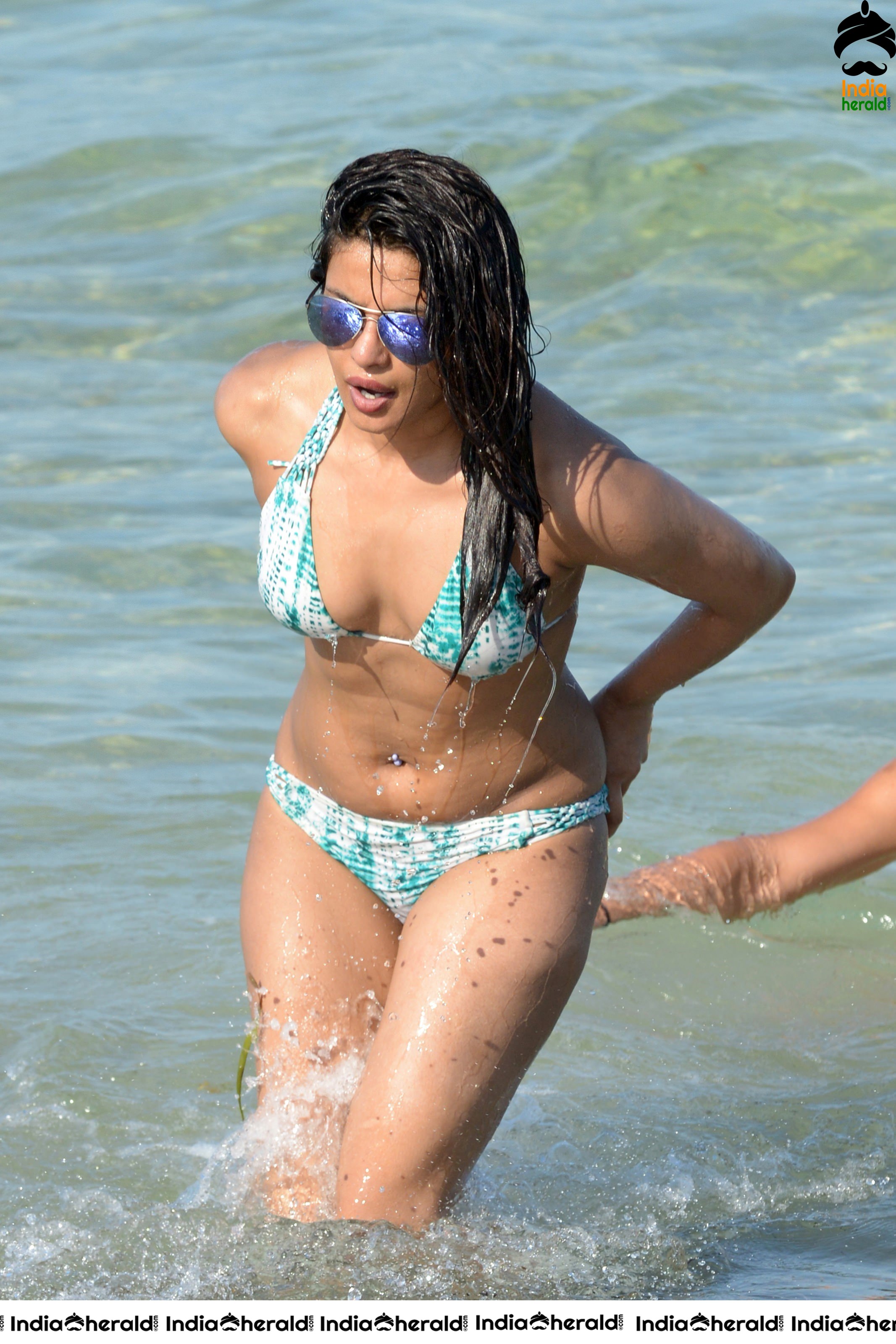 Priyanka Chopra In a bikini at a beach in Miami Set 2