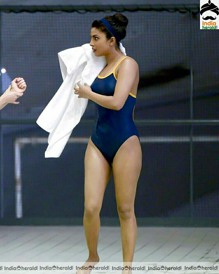 Priyanka Chopra in a single piece bikini oozing out the hotness