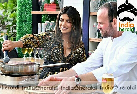 Priyanka chopra In Cleavage Exposing Dress While Enjoying Her Time In USA