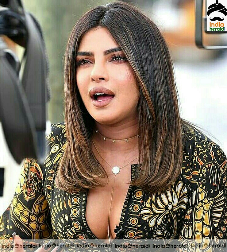 Priyanka chopra In Cleavage Exposing Dress While Enjoying Her Time In USA