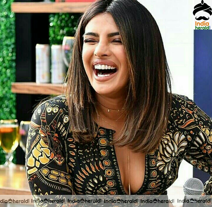 Priyanka chopra In Cleavage Exposing Dress While Enjoying Her Time In USA