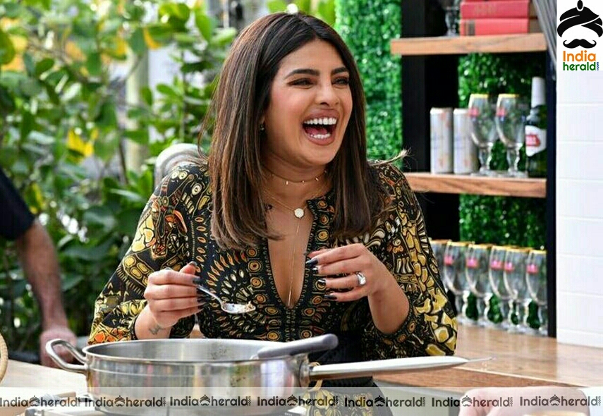 Priyanka chopra In Cleavage Exposing Dress While Enjoying Her Time In USA